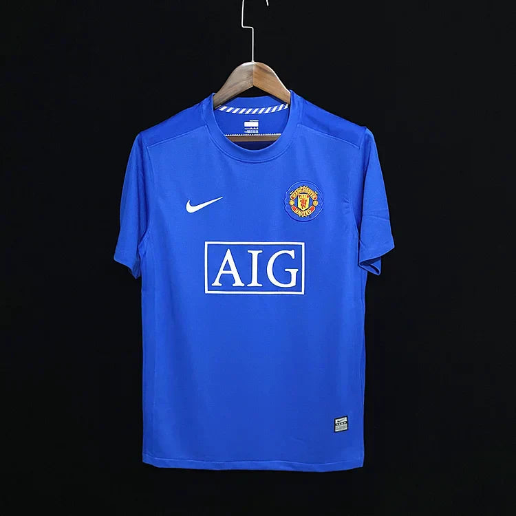 Manchester United 2007/08 Retro Away Shirt - Blue