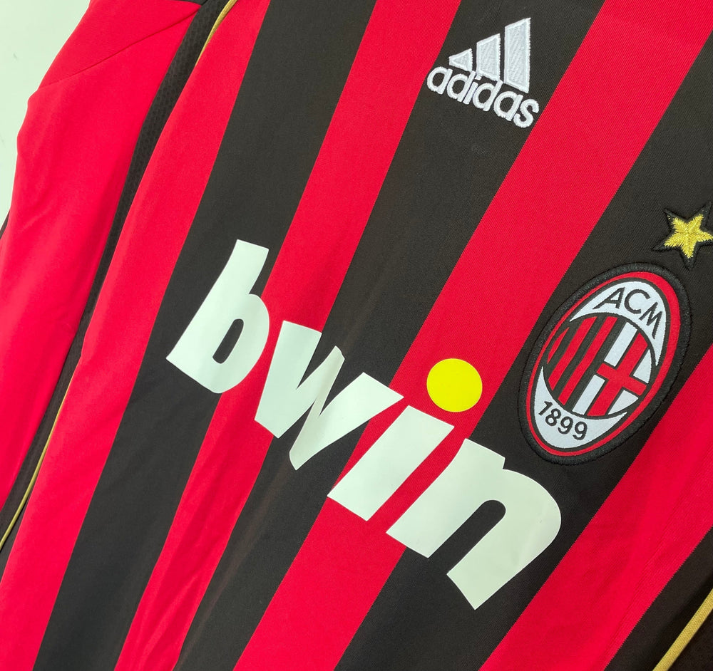 2007-08 AC Milan Home Jersey - Long Sleeve