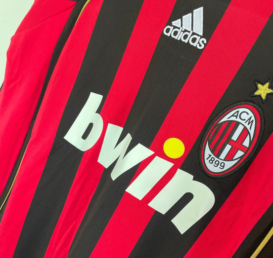 2007-08 AC Milan Home Jersey - Long Sleeve