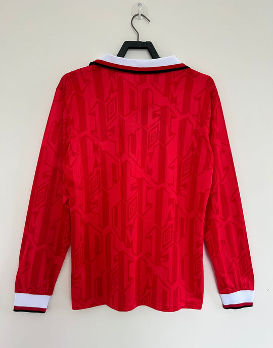 Manchester United 1992/94 Retro Home Shirt - Long Sleeve