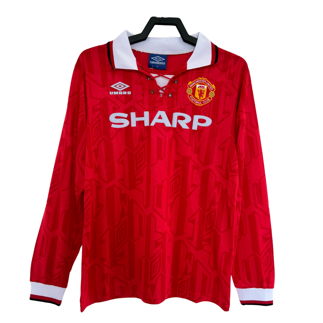 Manchester United 1992/94 Retro Home Shirt - Long Sleeve